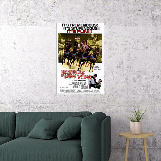Hercules In New York Movie Comedy Action Fantasy Poster Wall Art Print Home Wall Decor - xonomax