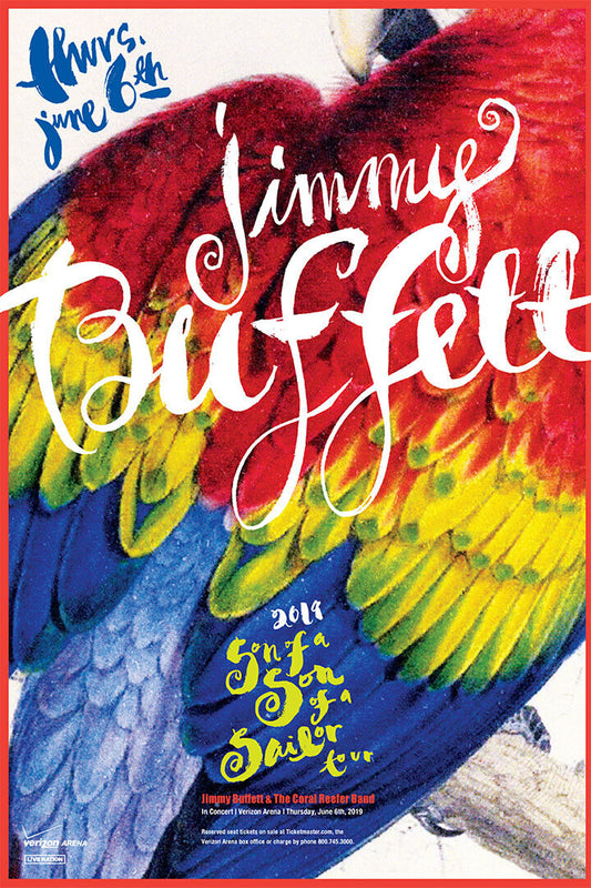 Jimmy Buffett And The Coral Reefers Tour 2019 Concert Poster Wall Art Print Home Wall Decor
