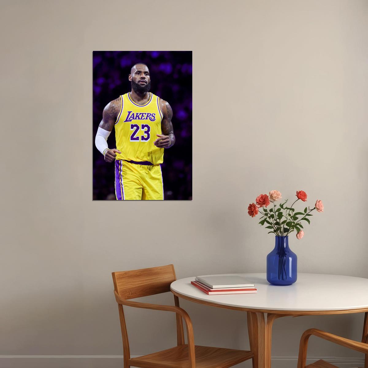 Lebron James La Lakers Basketball Player Cup Final Poster Wall Art Print Home Wall Decor - xonomax