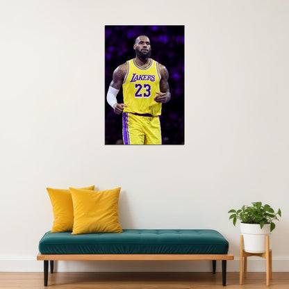 Lebron James La Lakers Basketball Player Cup Final Poster Wall Art Print Home Wall Decor - xonomax