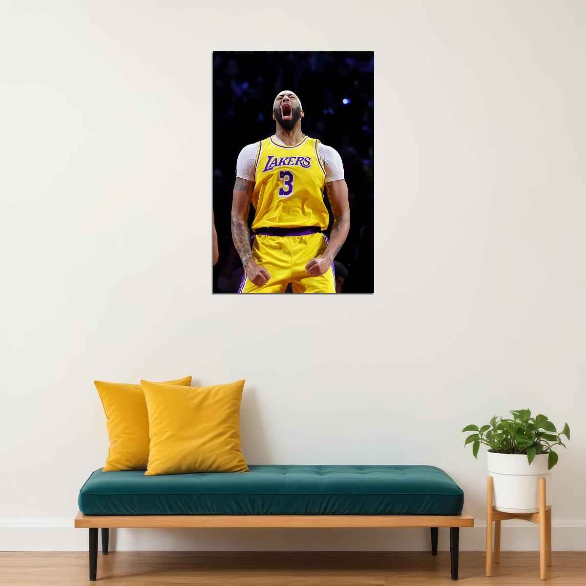 Anthony Davis Basketball Player La Lakers Cup Final Poster Wall Art Print Home Wall Decor - xonomax