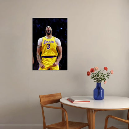 Anthony Davis Basketball Player La Lakers Cup Final Poster Wall Art Print Home Wall Decor - xonomax