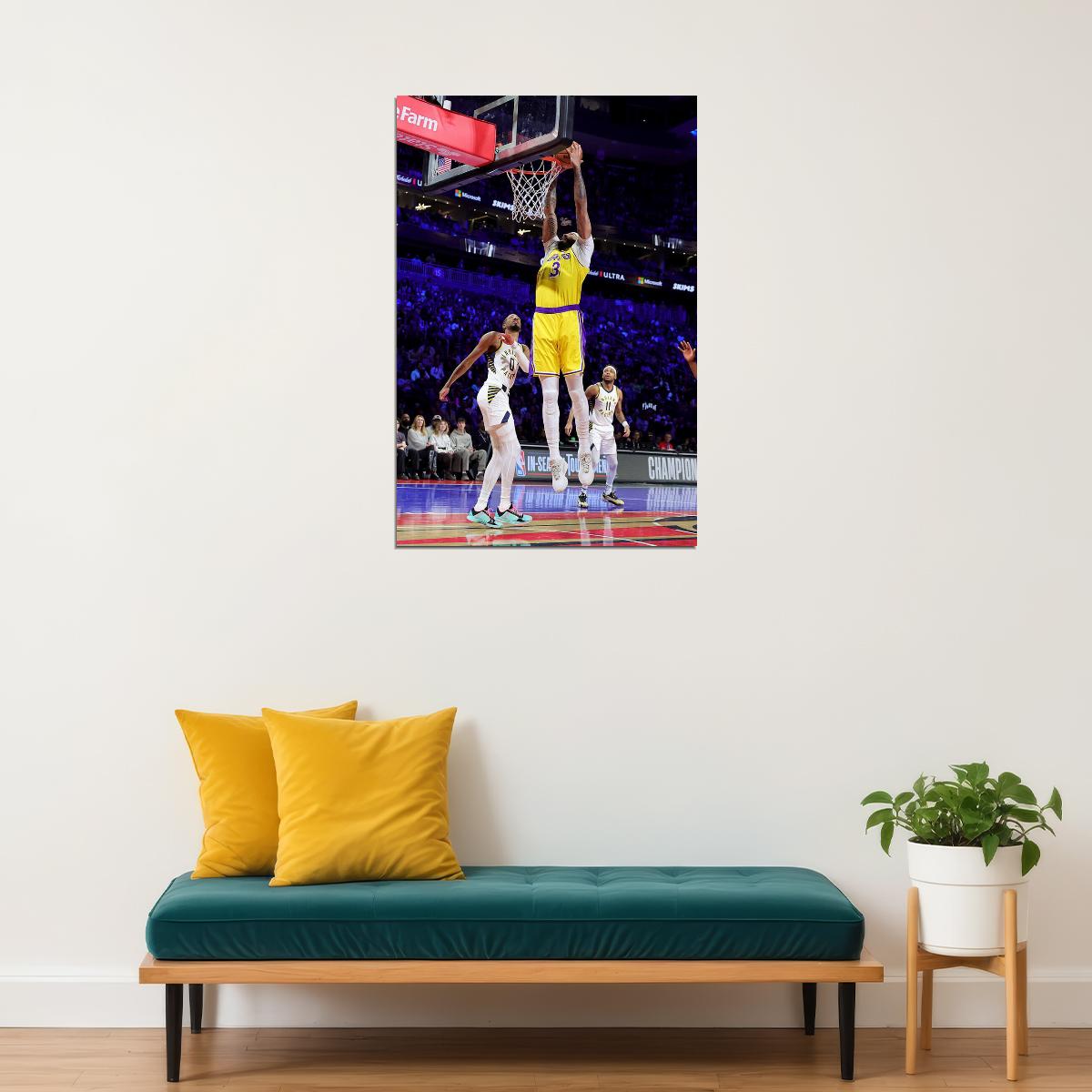 Anthony Davis La Lakers Cup Final Basketball Player Poster Wall Art Print Home Wall Decor - xonomax