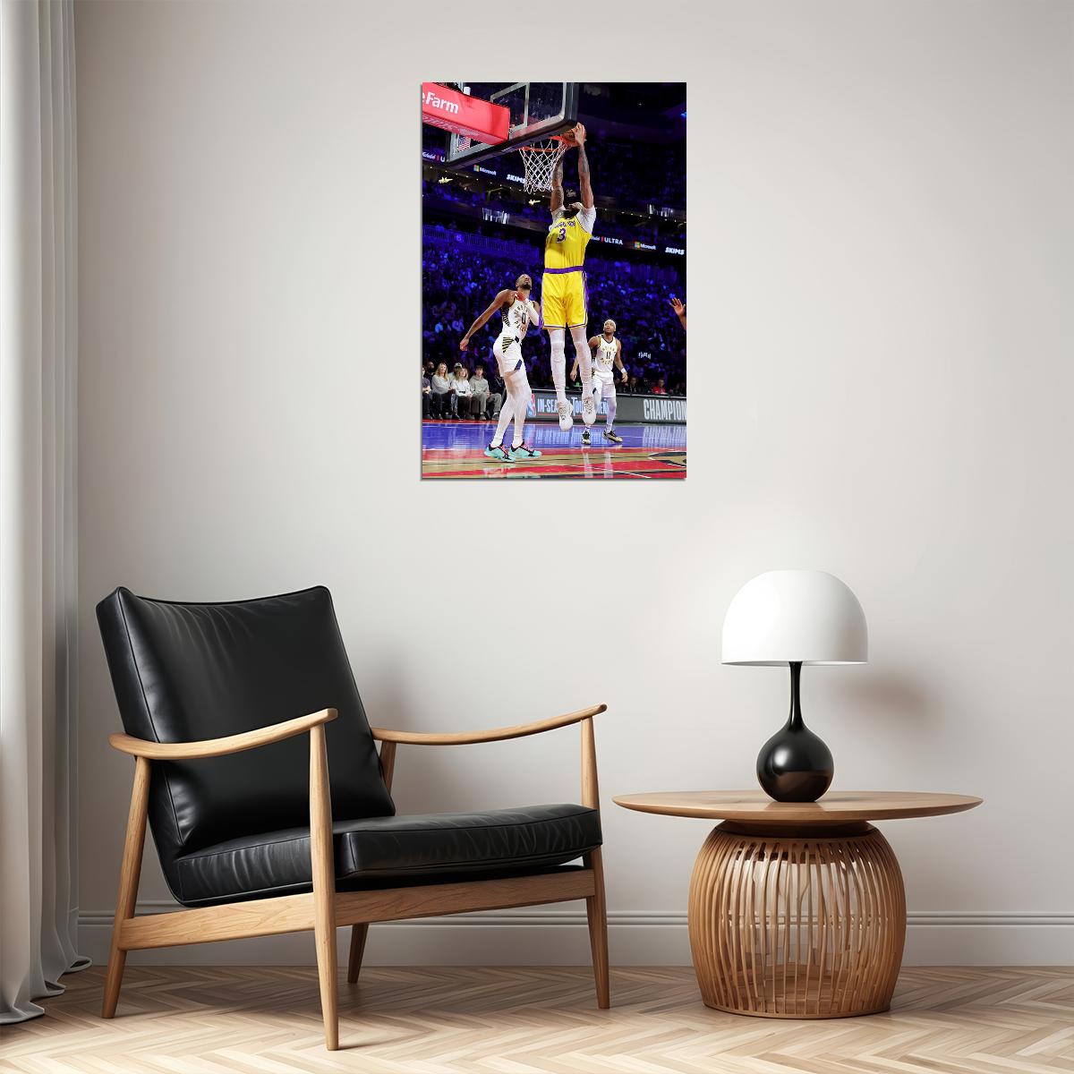 Anthony Davis La Lakers Cup Final Basketball Player Poster Wall Art Print Home Wall Decor - xonomax