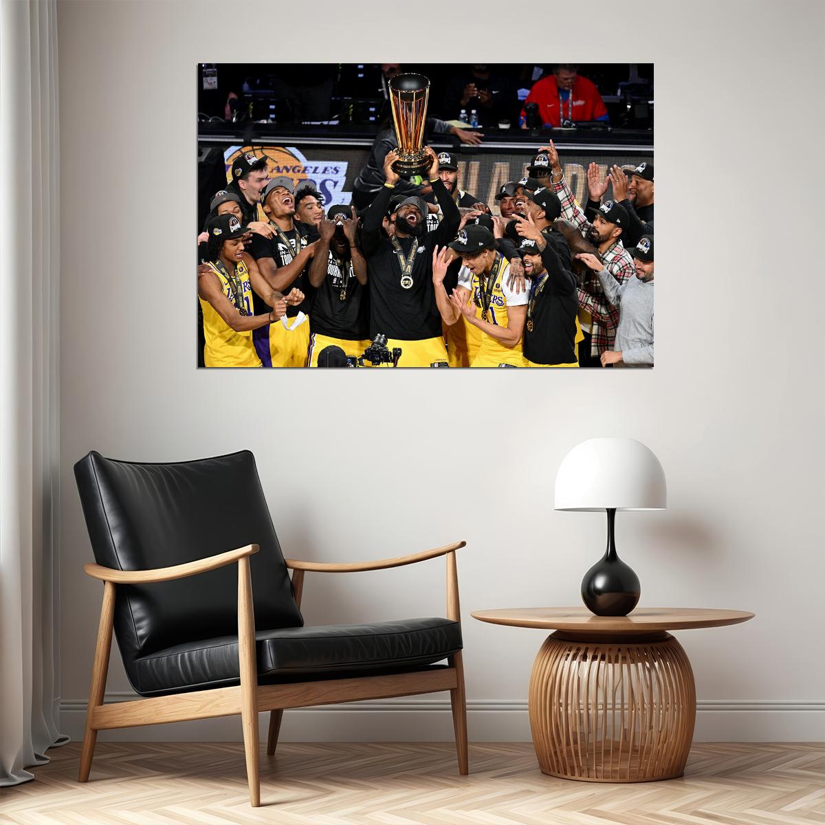 Los Angeles Lakers Cup Final Match Basketball Players Poster Wall Art Print Home Wall Decor - xonomax