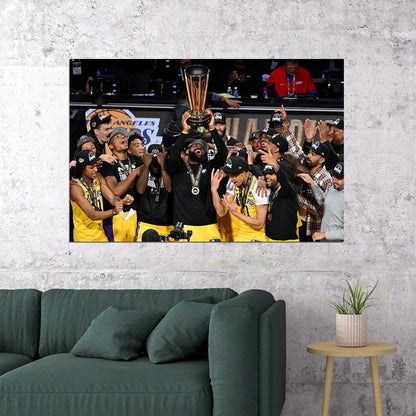 Los Angeles Lakers Cup Final Match Basketball Players Poster Wall Art Print Home Wall Decor - xonomax