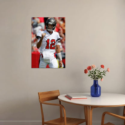 Tom Brady Tampa Bay American Football Player Poster Wall Art Print Home Wall Decor