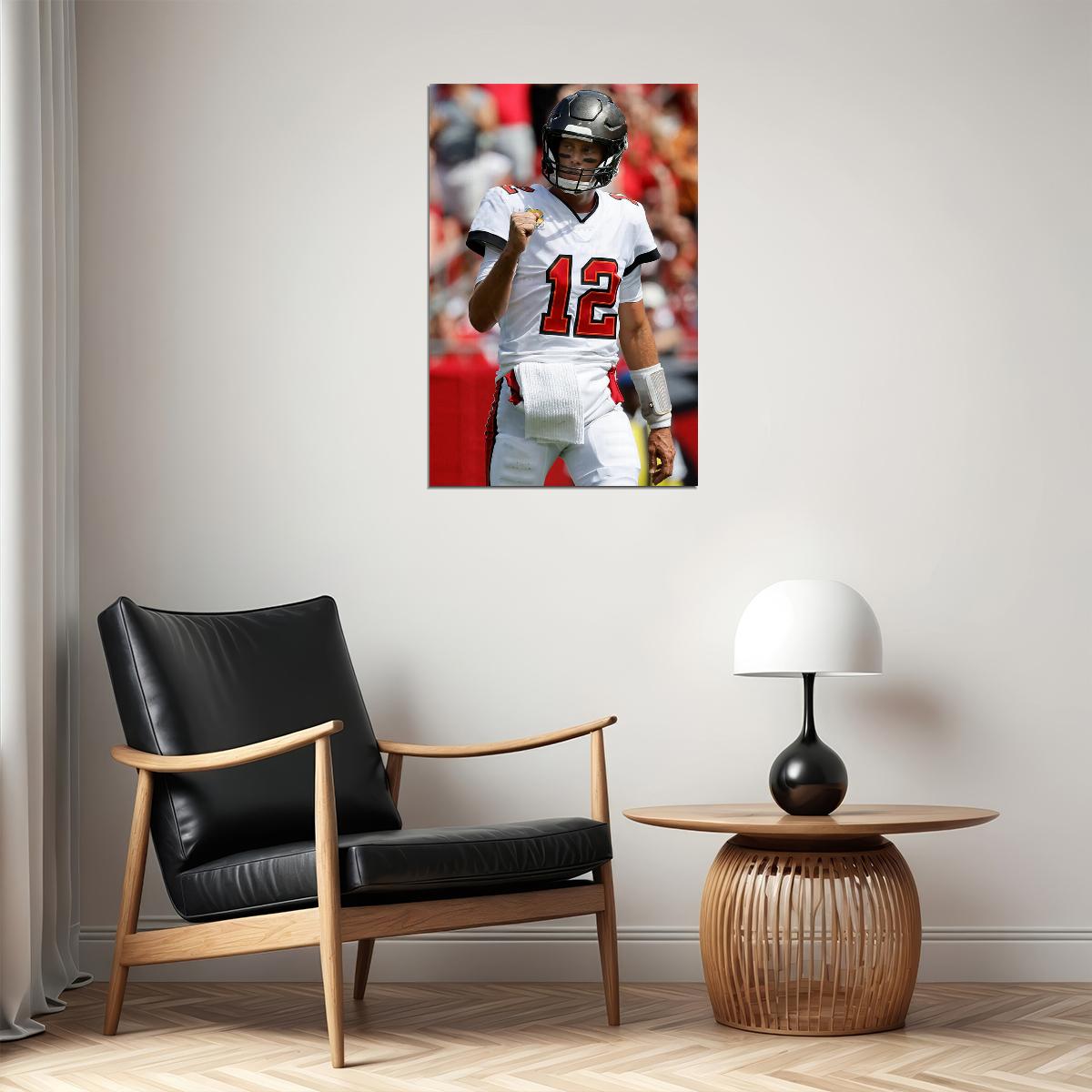 Tom Brady Tampa Bay American Football Player Poster Wall Art Print Home Wall Decor