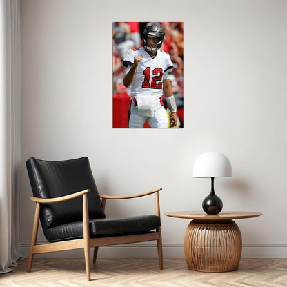 Tom Brady Tampa Bay American Football Player Poster Wall Art Print Home Wall Decor