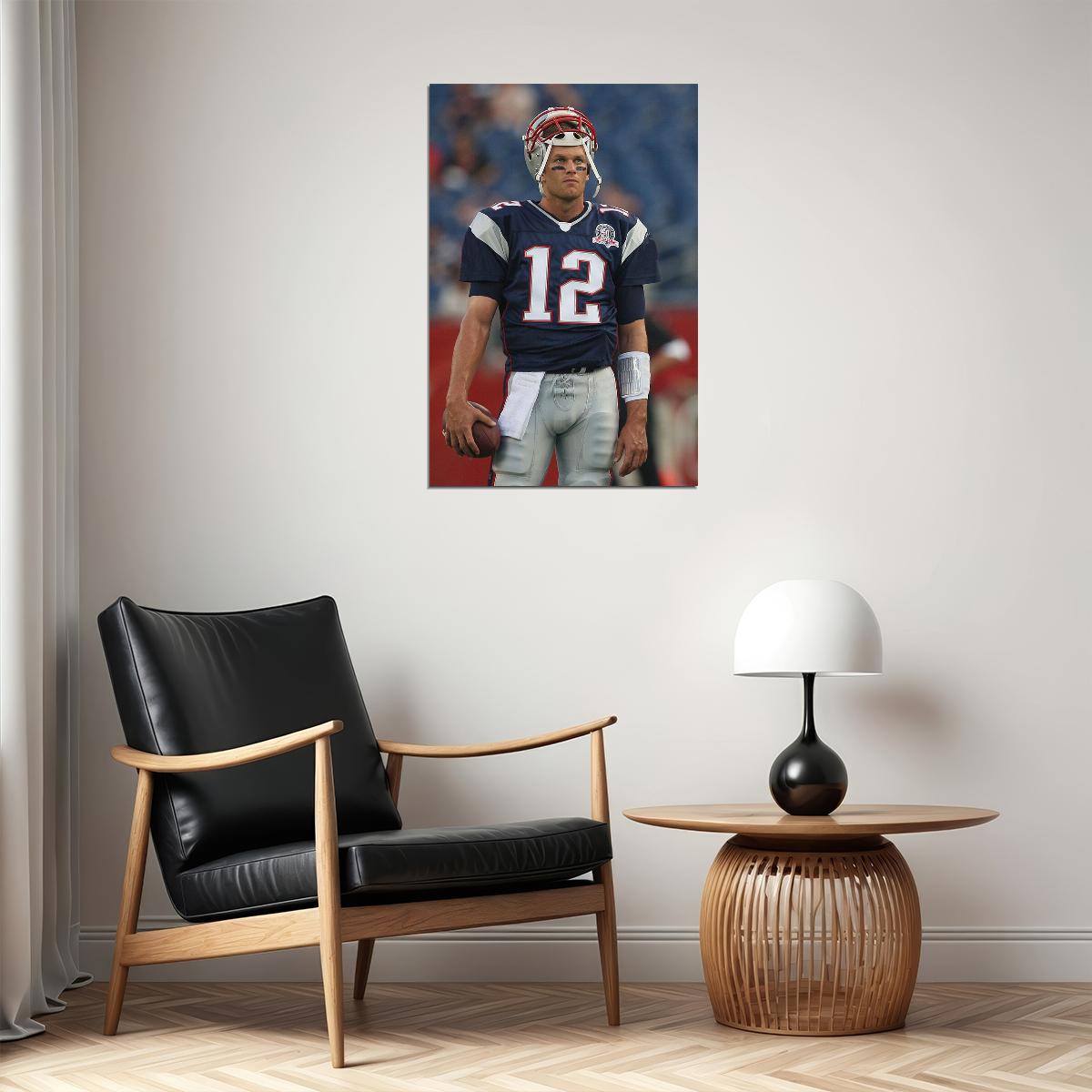 Tom Brady New England American Football Player Poster Wall Art Print Home Wall Decor