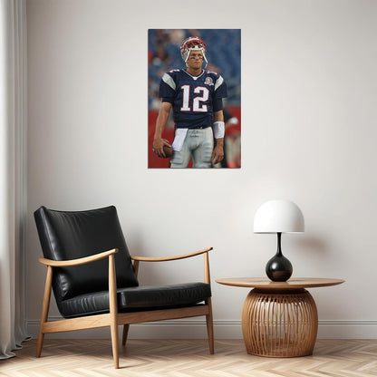 Tom Brady New England American Football Player Poster Wall Art Print Home Wall Decor
