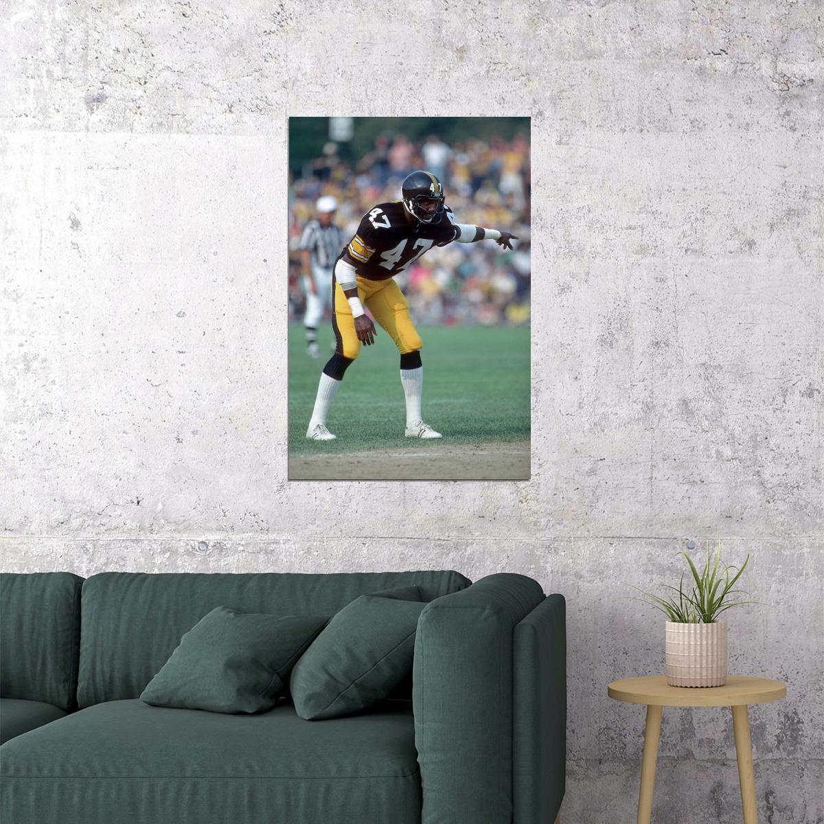 Mel Blount Pittsburgh American Football Player Poster Wall Art Print Home Wall Decor - xonomax