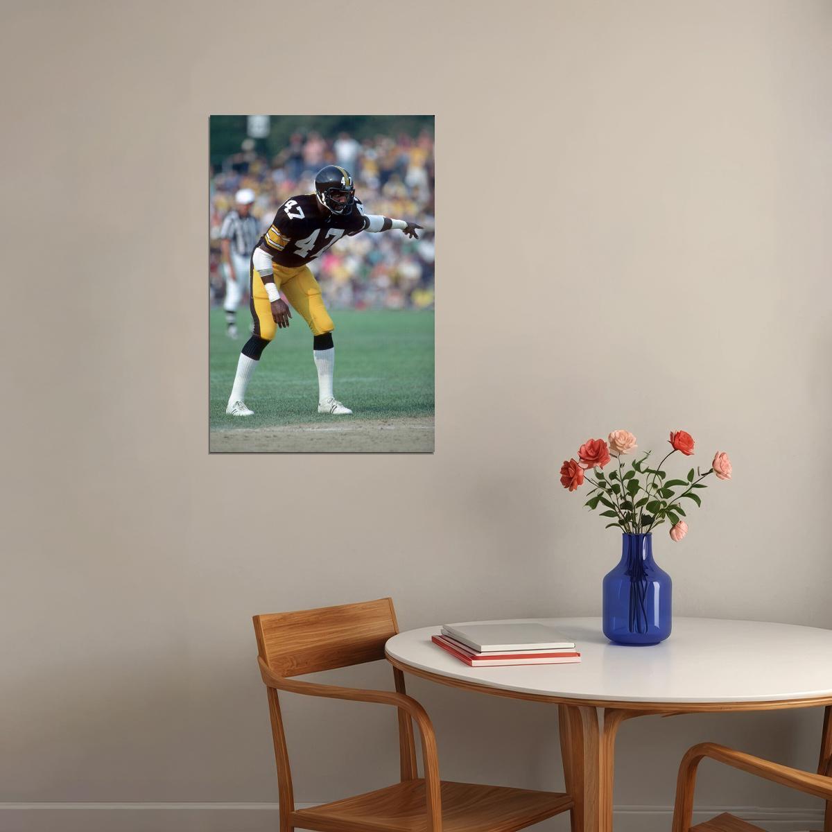 Mel Blount Pittsburgh American Football Player Poster Wall Art Print Home Wall Decor - xonomax