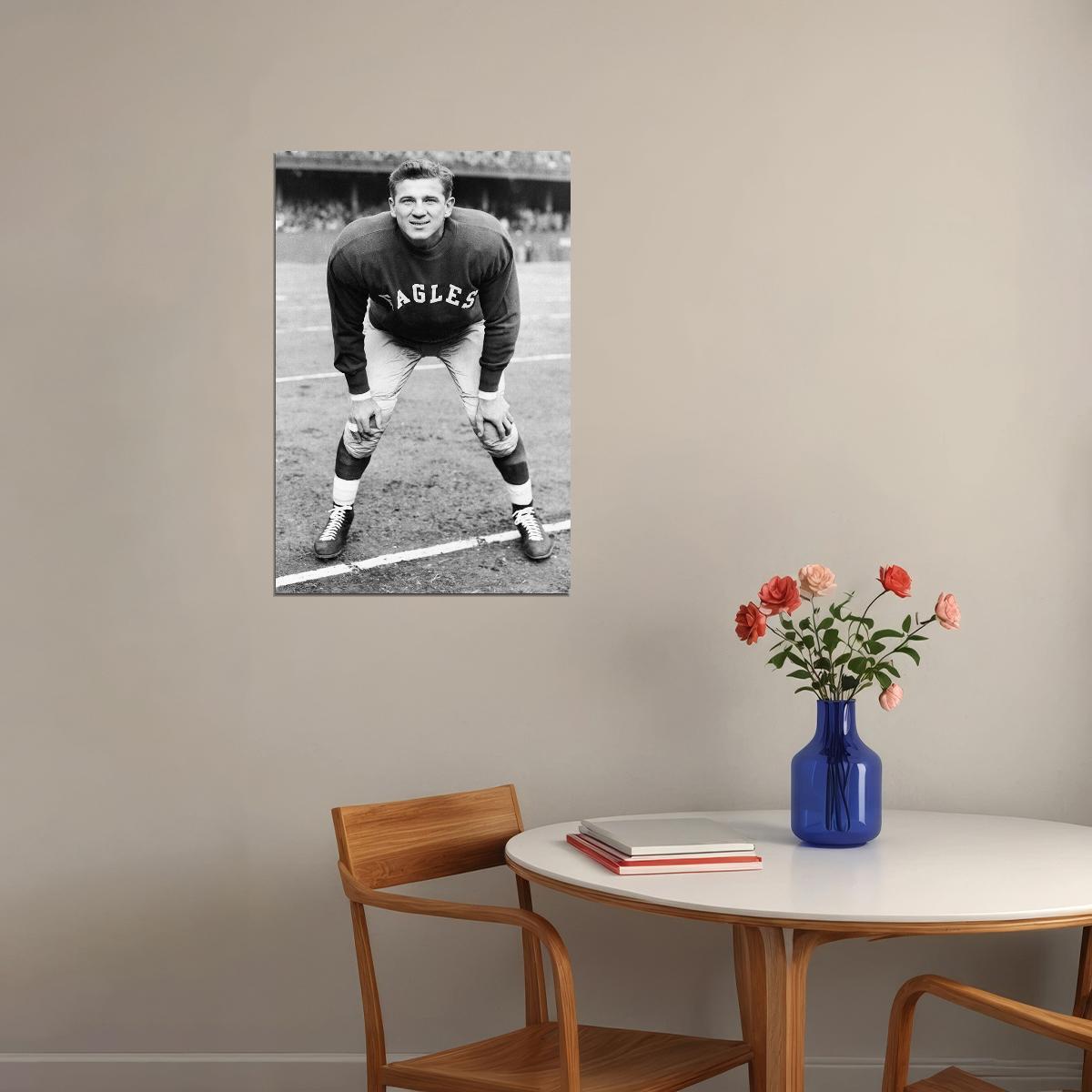 Chuck Bednarik Philadelphia American Football Player Poster Wall Art Print Home Wall Decor - xonomax