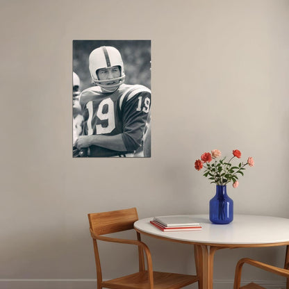 Johnny Unitas Baltimore American Football Player Poster Wall Art Print Home Wall Decor