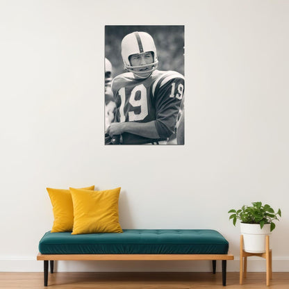 Johnny Unitas Baltimore American Football Player Poster Wall Art Print Home Wall Decor