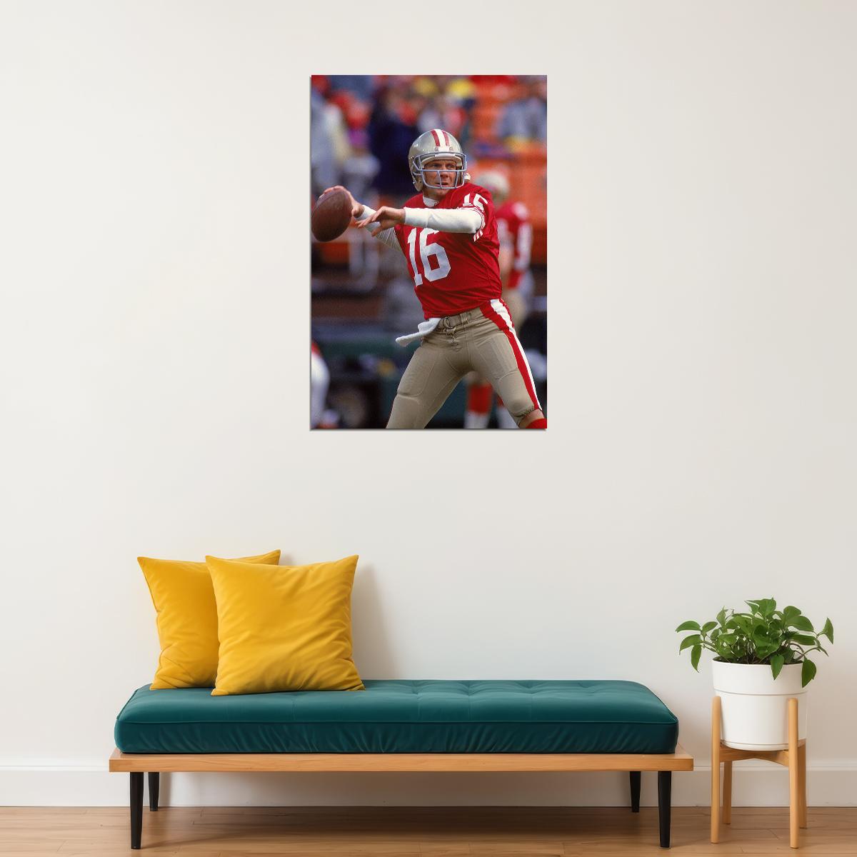 Joe Montana San Francisco American Football Player Poster Wall Art Print Home Wall Decor - xonomax