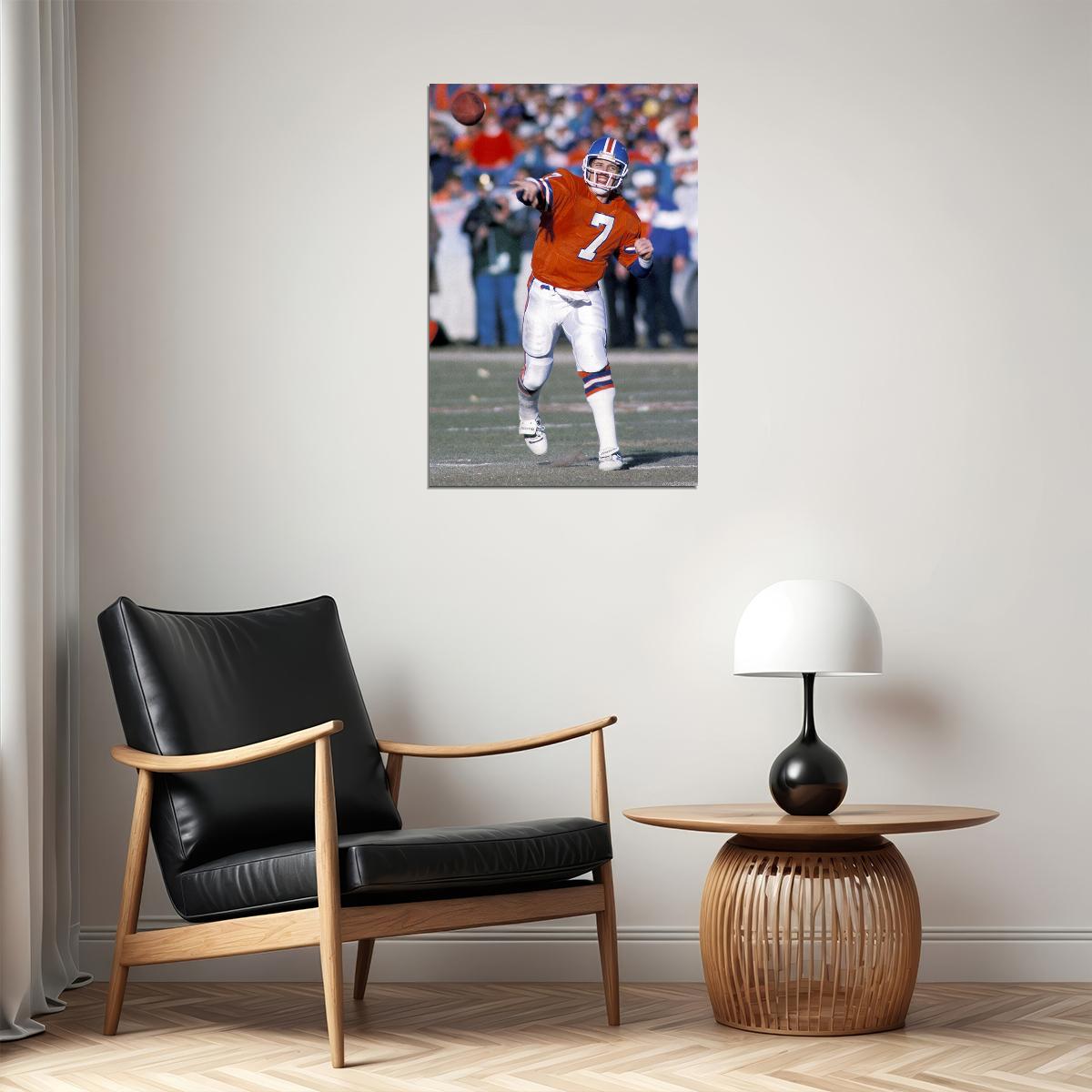 John Elway Denver American Football Player Poster Wall Art Print Home Wall Decor - xonomax
