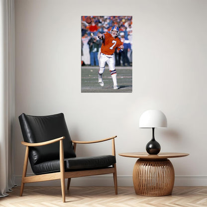 John Elway Denver American Football Player Poster Wall Art Print Home Wall Decor - xonomax