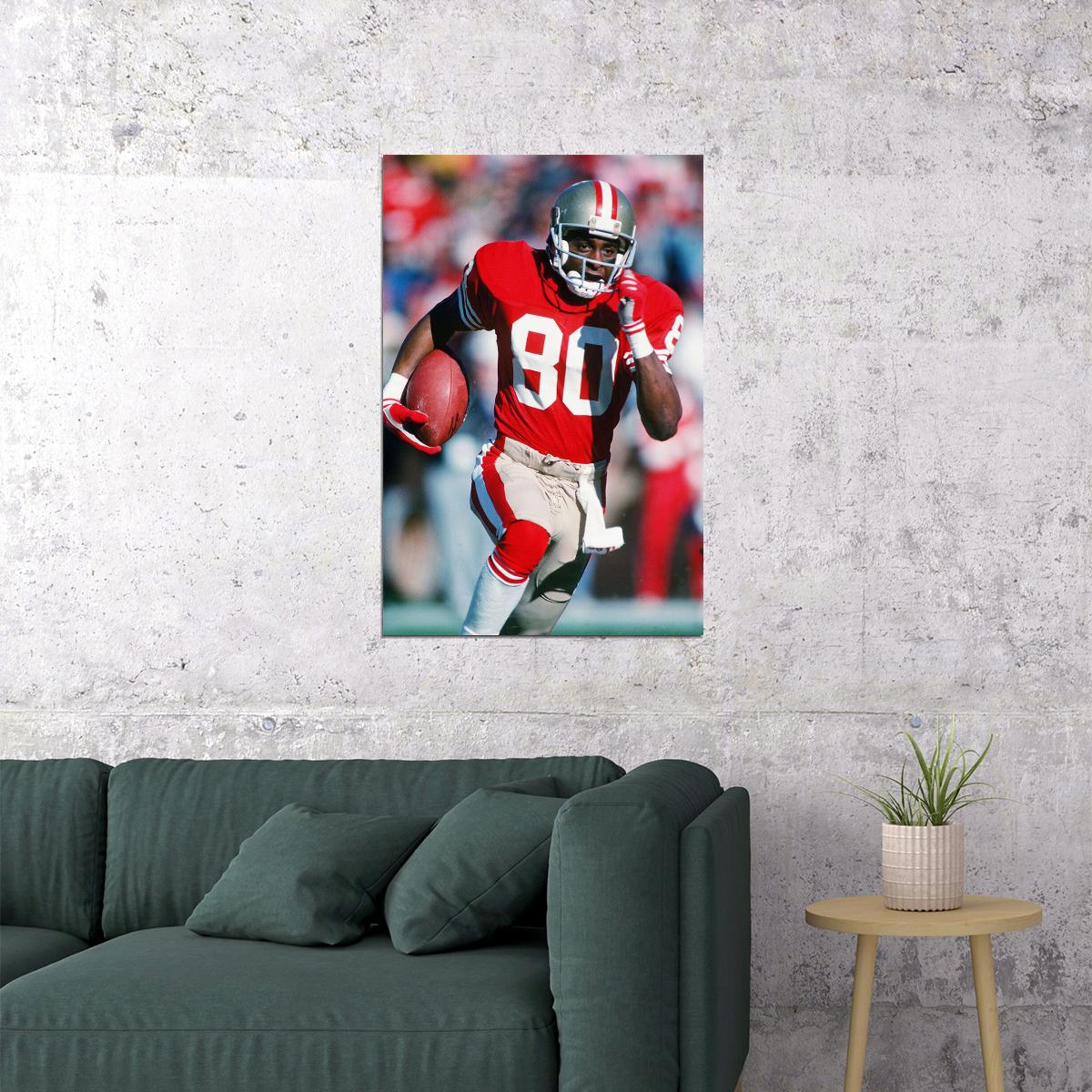Jerry Rice San Francisco American Football Player Poster Wall Art Print Home Wall Decor