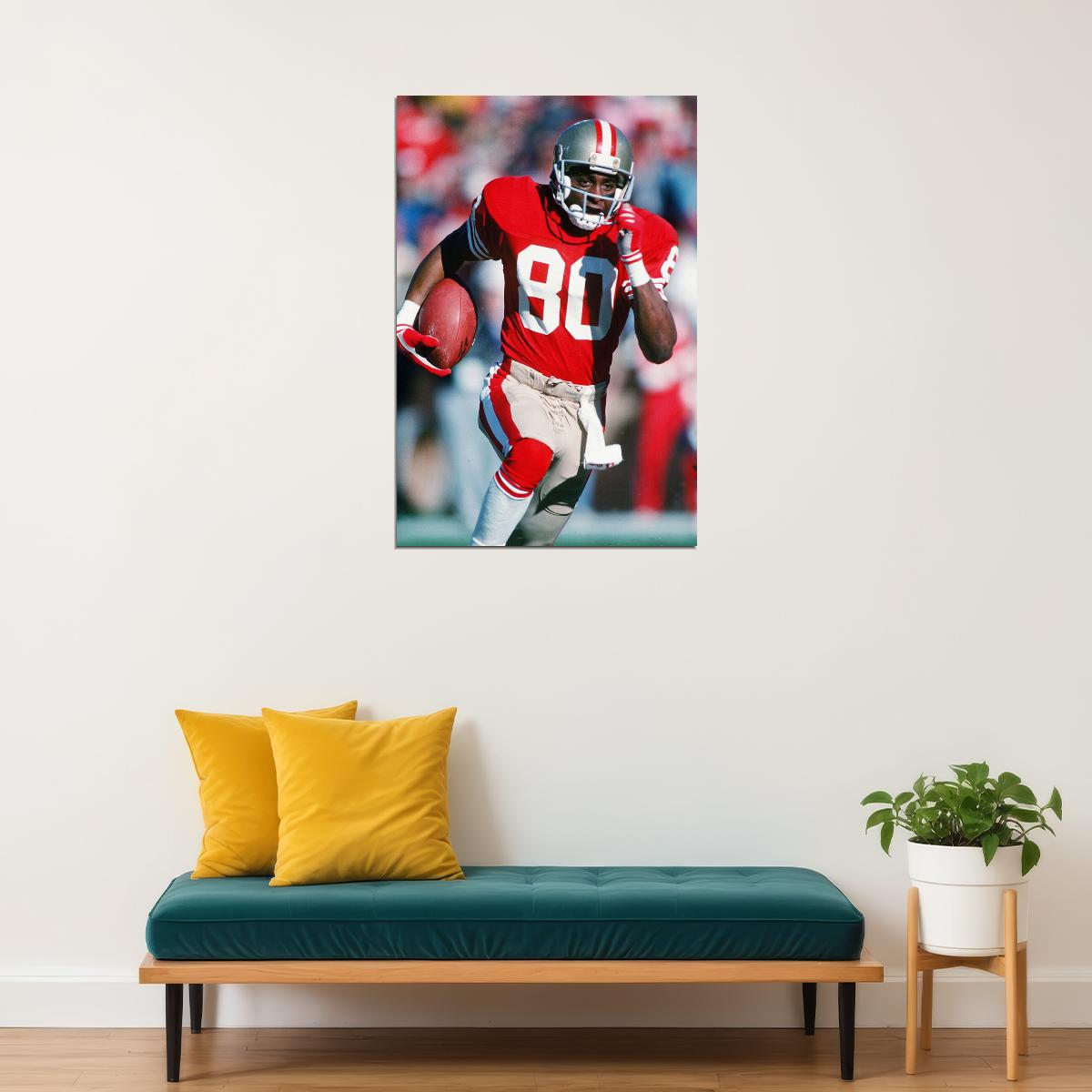 Jerry Rice San Francisco American Football Player Poster Wall Art Print Home Wall Decor