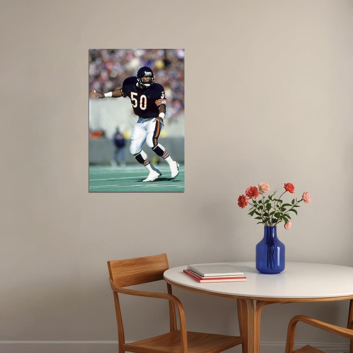 Mike Singletary Chicago American Football Player Poster Wall Art Print Home Wall Decor - xonomax