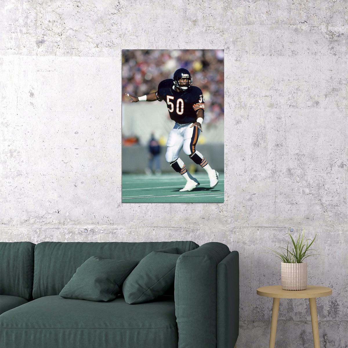Mike Singletary Chicago American Football Player Poster Wall Art Print Home Wall Decor - xonomax