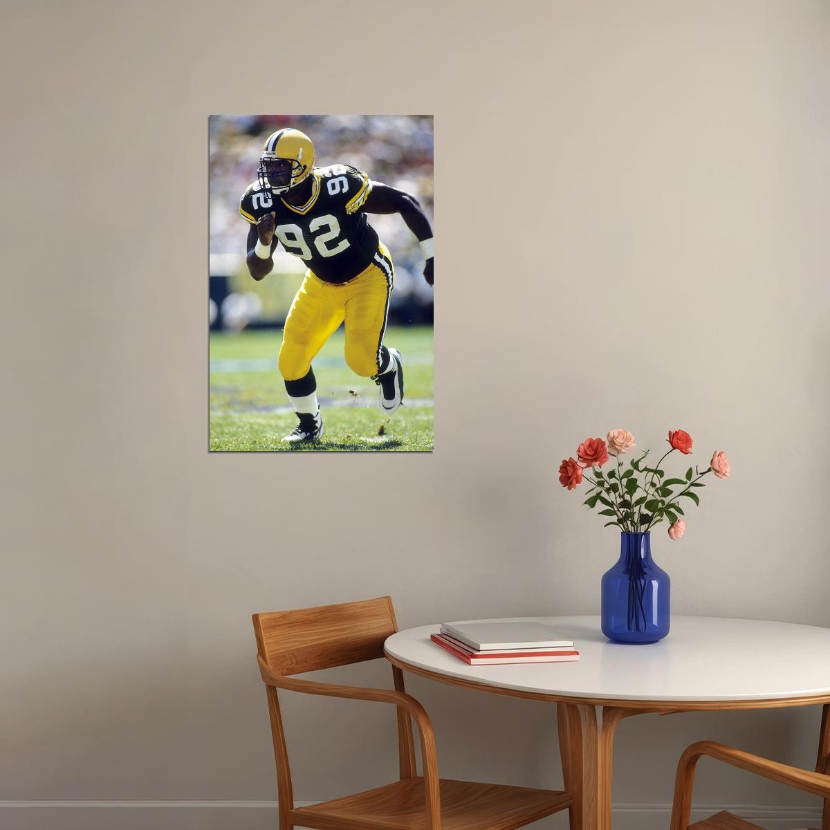 Reggie White Green Bay American Football Player Poster Wall Art Print Home Wall Decor - xonomax