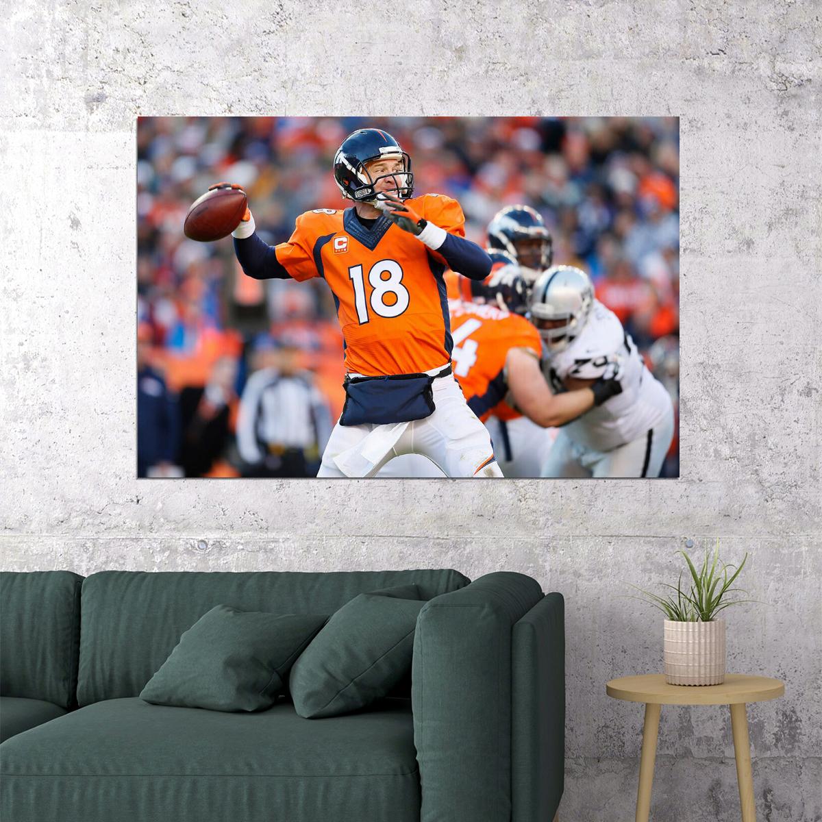 Peyton Denver American Football Player Poster Wall Art Print Home Wall Decor - xonomax