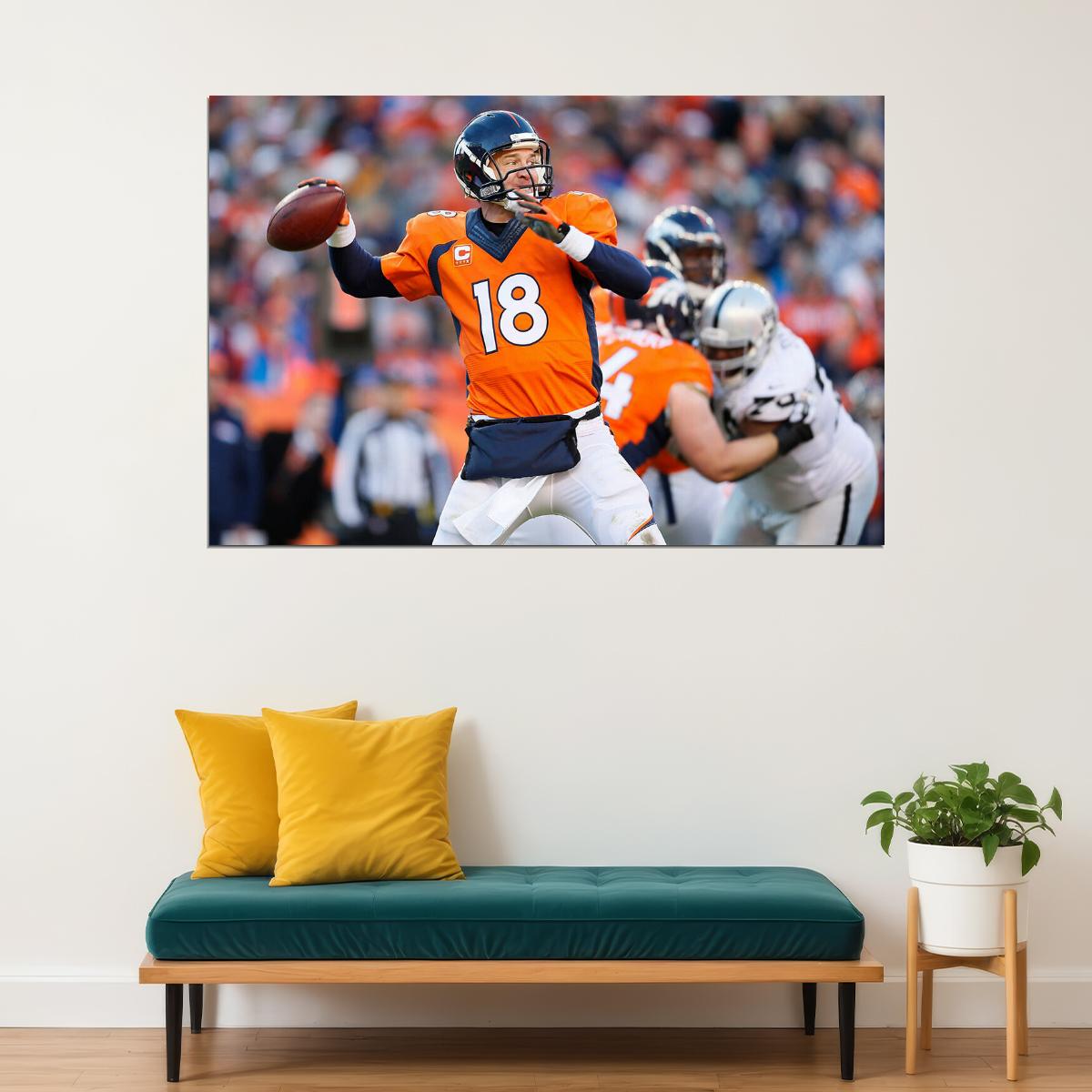 Peyton Denver American Football Player Poster Wall Art Print Home Wall Decor - xonomax