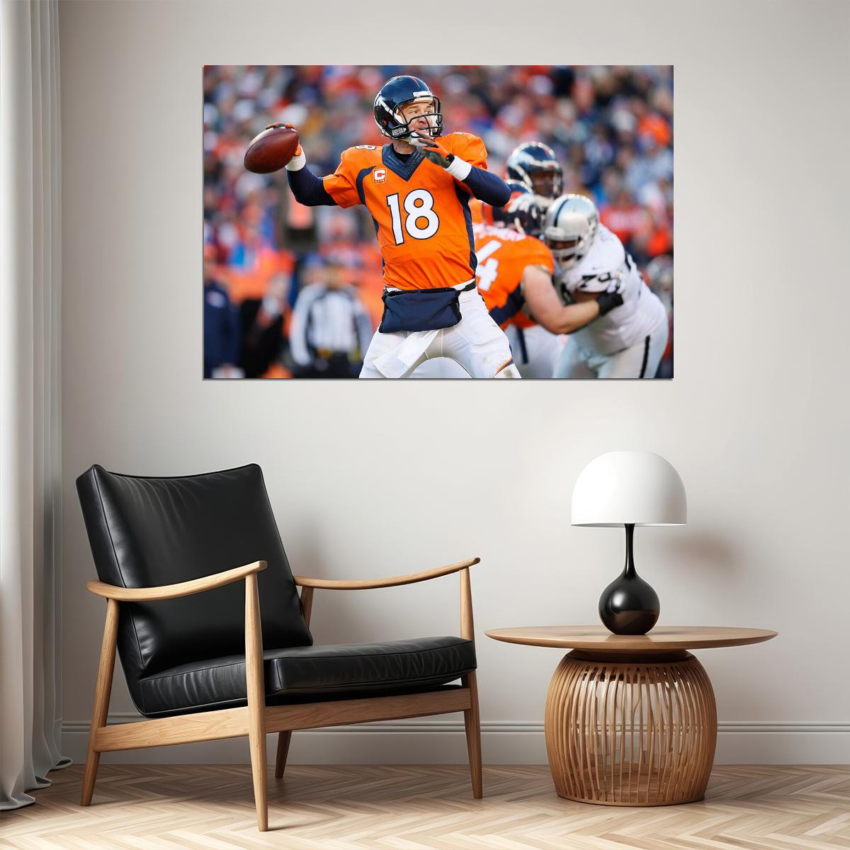 Peyton Denver American Football Player Poster Wall Art Print Home Wall Decor - xonomax