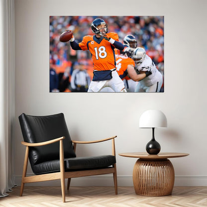 Peyton Denver American Football Player Poster Wall Art Print Home Wall Decor - xonomax