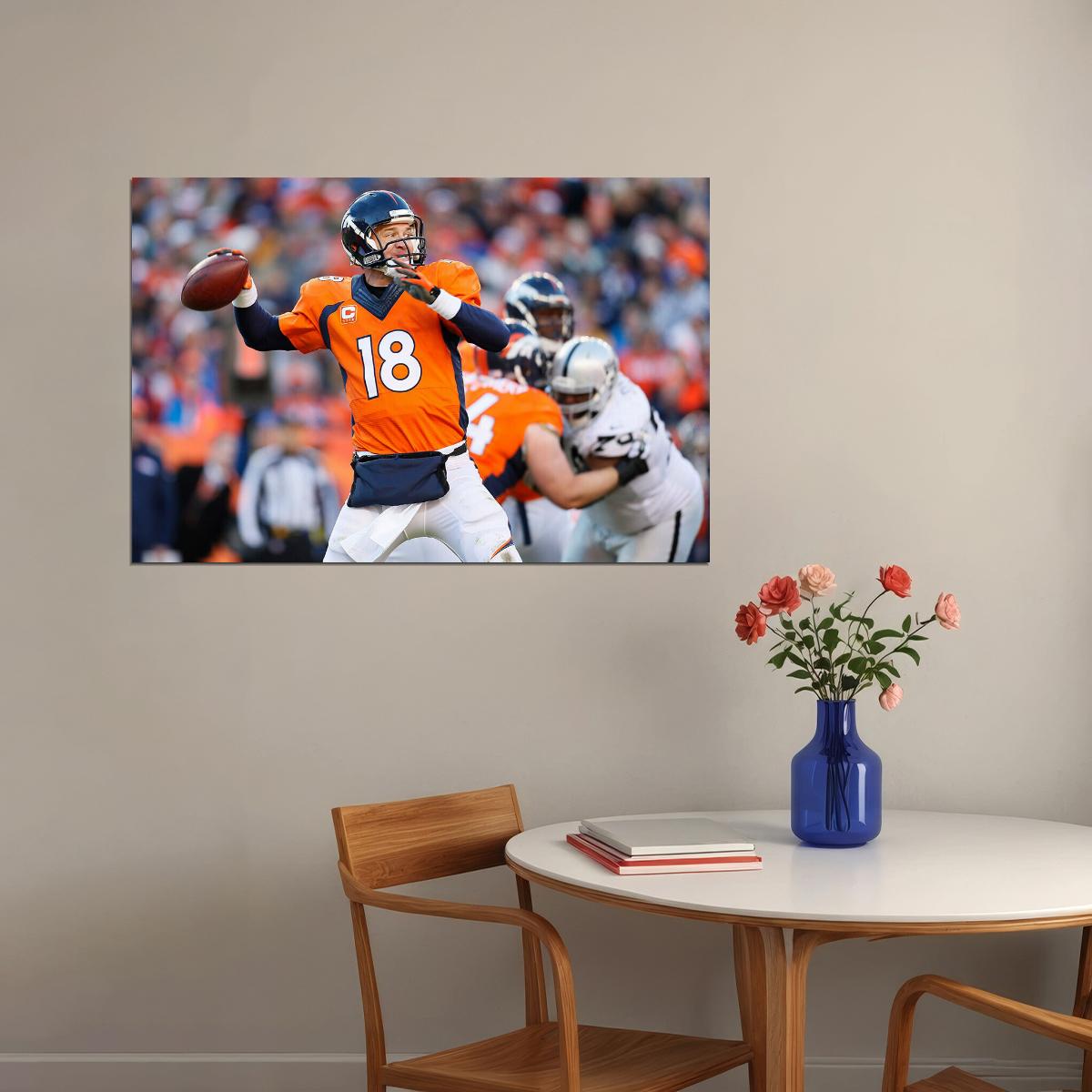 Peyton Denver American Football Player Poster Wall Art Print Home Wall Decor - xonomax