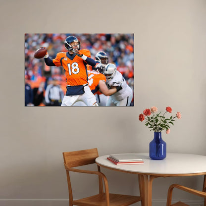 Peyton Denver American Football Player Poster Wall Art Print Home Wall Decor - xonomax