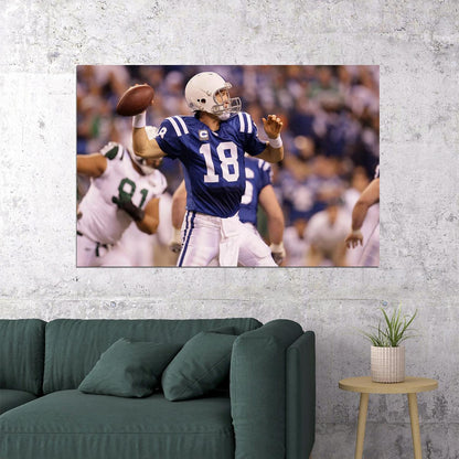 Peyton Manning Indianapolis American Football Player Poster Wall Art Print Home Wall Decor - xonomax