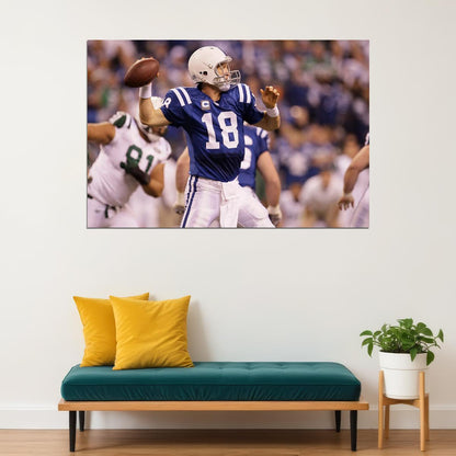 Peyton Manning Indianapolis American Football Player Poster Wall Art Print Home Wall Decor - xonomax