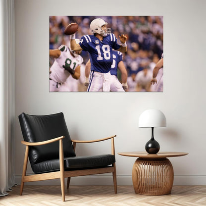 Peyton Manning Indianapolis American Football Player Poster Wall Art Print Home Wall Decor - xonomax