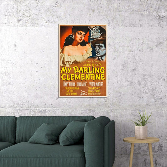 My Darling Clementine Movie Romance Western Drama Poster Wall Art Print Home Wall Decor - xonomax