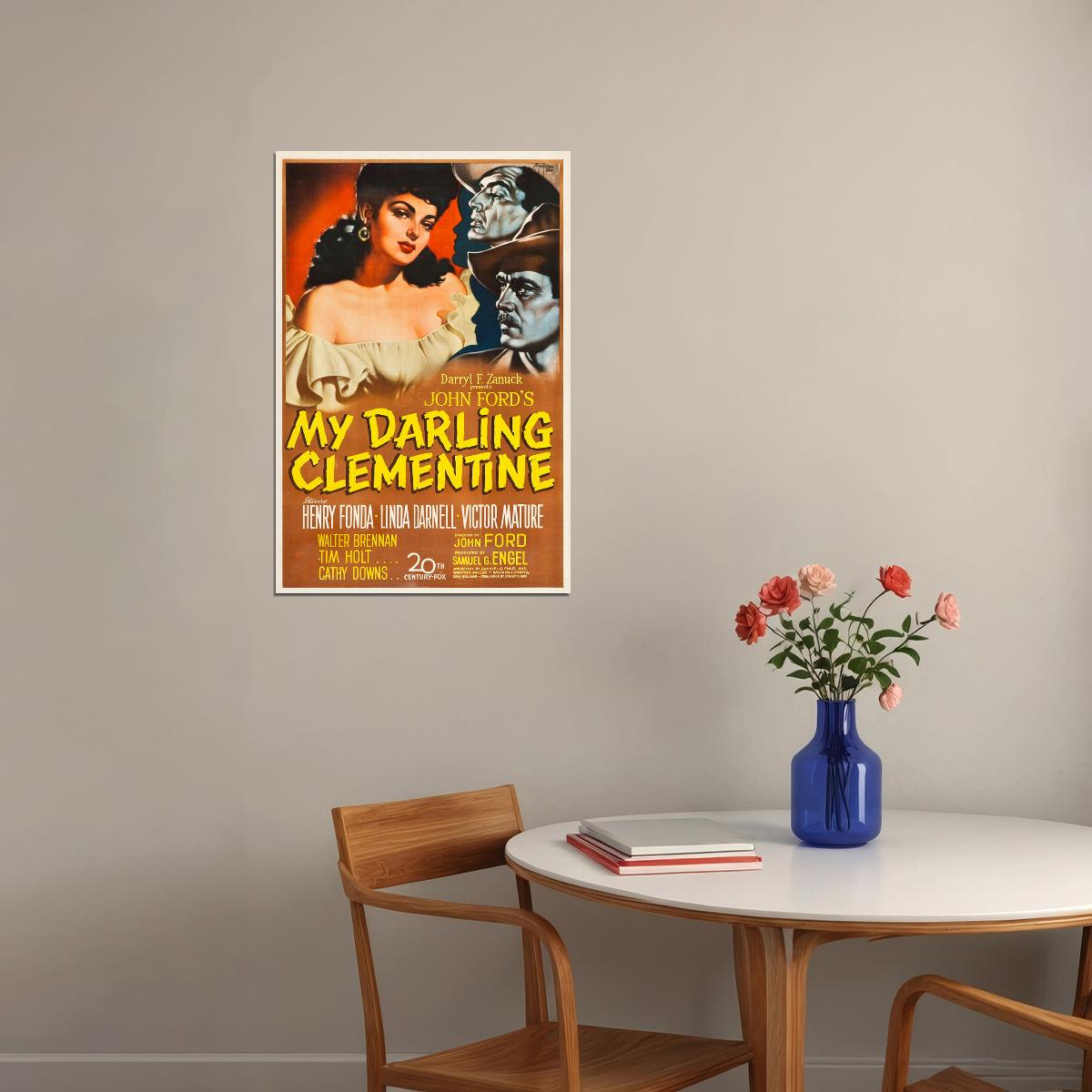 My Darling Clementine Movie Romance Western Drama Poster Wall Art Print Home Wall Decor - xonomax