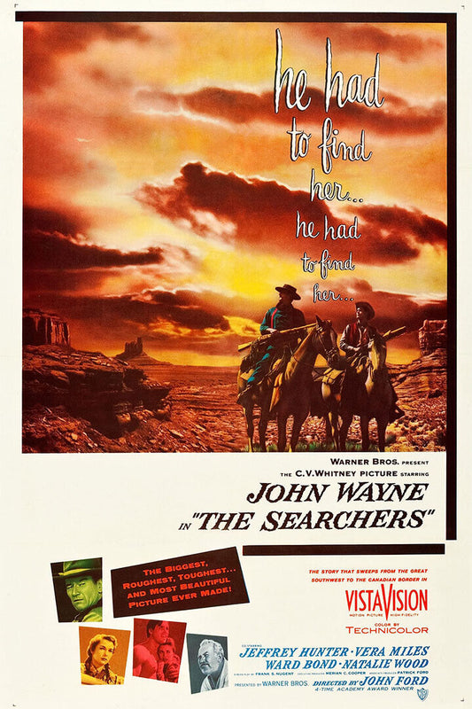The Searchers Movie Adventure Western Drama Poster Wall Art Print Home Wall Decor - xonomax