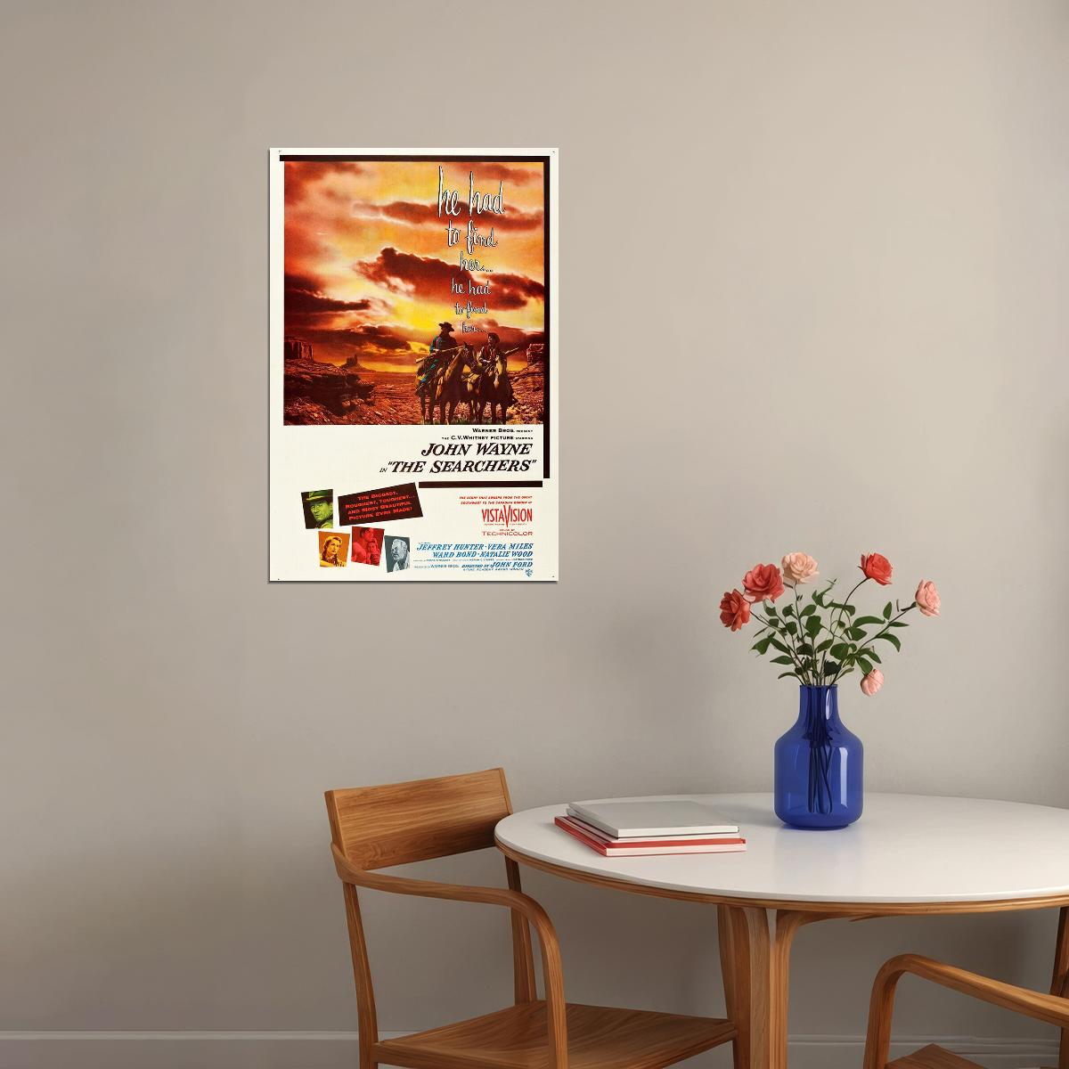 The Searchers Movie Adventure Western Drama Poster Wall Art Print Home Wall Decor - xonomax