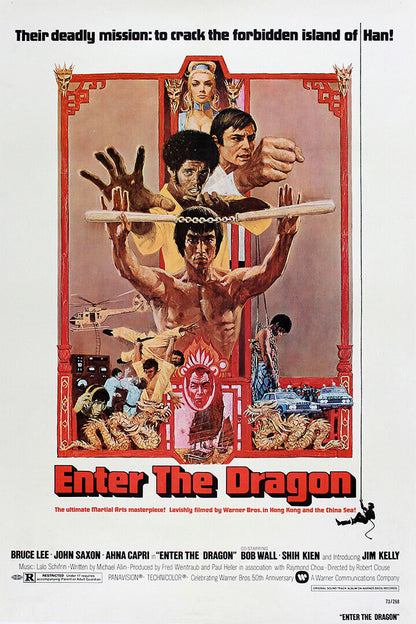 Enter The Dragon Bruce Lee Movie Action Thriller Poster Wall Art Print Home Wall Decor - xonomax