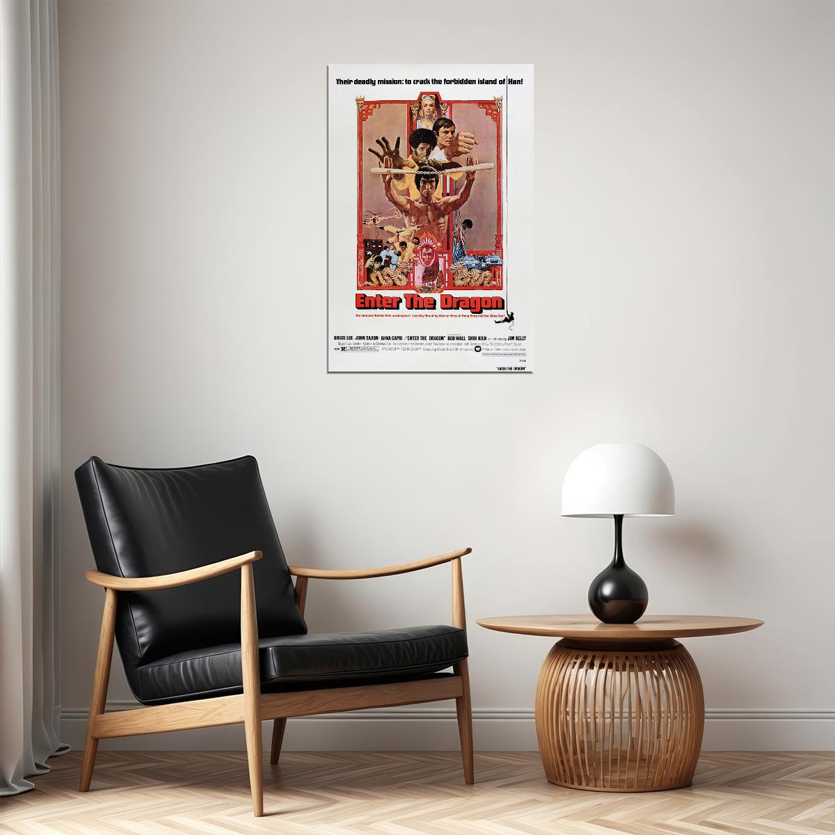 Enter The Dragon Bruce Lee Movie Action Thriller Poster Wall Art Print Home Wall Decor - xonomax