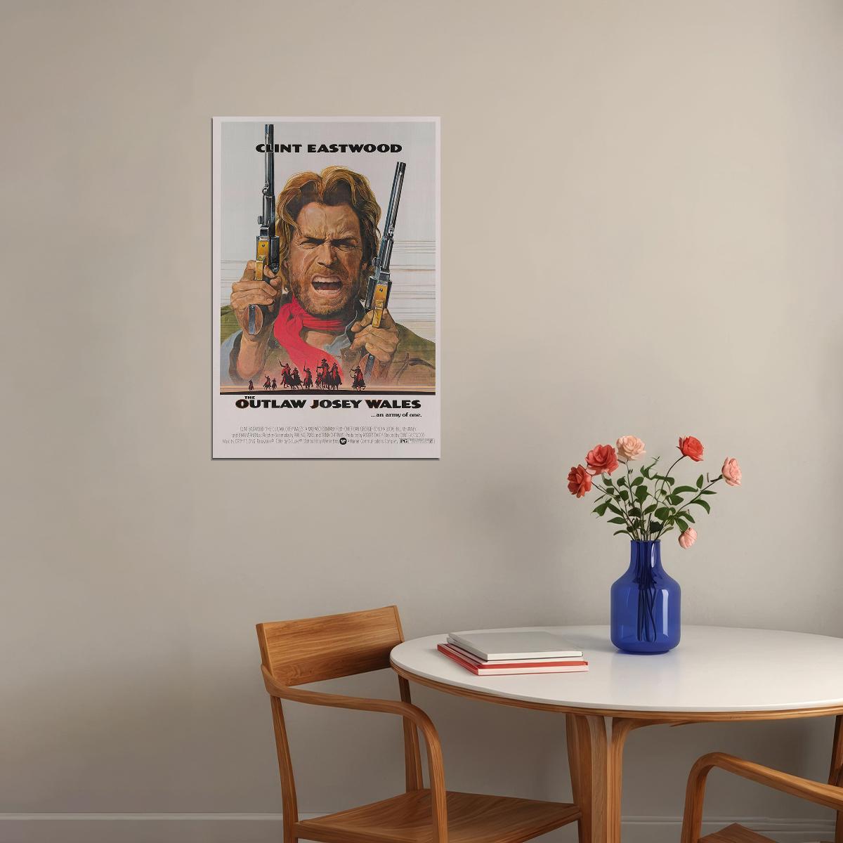 The Outlaw Josey Wales Clint Eastwood Movie Poster Wall Art Print Home Wall Decor - xonomax