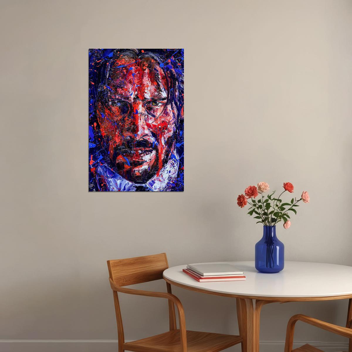 John Wick Movie Crime Action Keanu Reeves Poster Wall Art Print Home Wall Decor