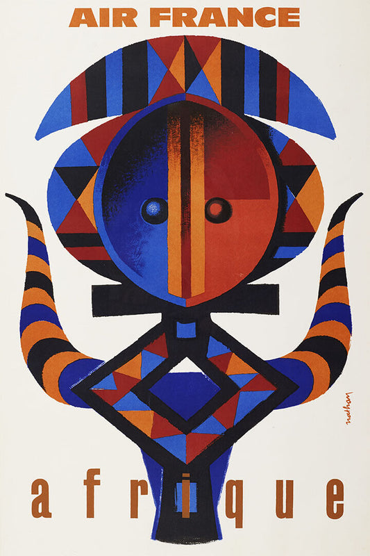 Air France Africa Vintage Airline Travel Poster Wall Art Print Home Wall Decor - xonomax