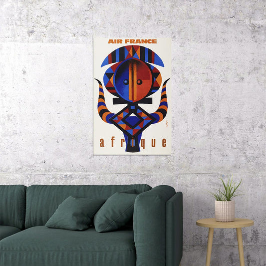Air France Africa Vintage Airline Travel Poster Wall Art Print Home Wall Decor - xonomax