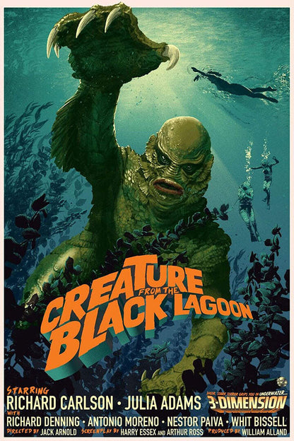 Creature From The Black Lagoon Movie English Horror Action Poster Wall Art Print Home Wall Decor - xonomax