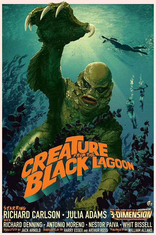 Creature From The Black Lagoon Movie English Horror Action Poster Wall Art Print Home Wall Decor - xonomax
