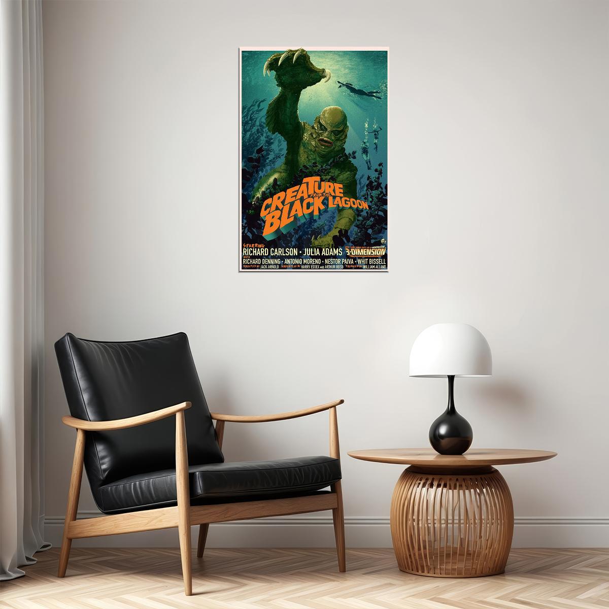 Creature From The Black Lagoon Movie English Horror Action Poster Wall Art Print Home Wall Decor - xonomax